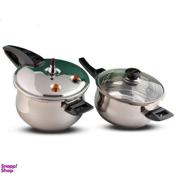 امکان استفاده از درب استیل زودپز برای هر دو دیگ میباشد